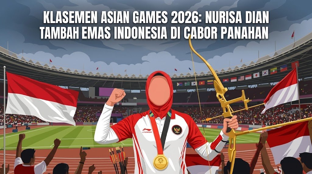 Klasemen Asian Games 2026: Nurisa Dian Tambah Emas ke-5 Indonesia di Cabor Panahan